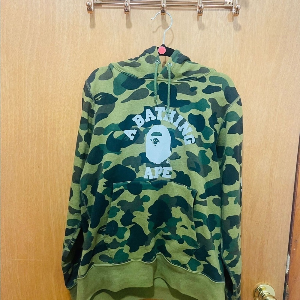 BAPE Men’s khaki hoodie size small